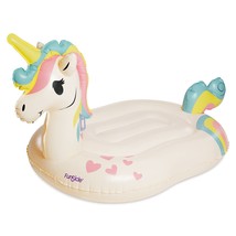 Giant Inflatable Unicorn Magic Ride-On Pool Float, Adult-Sized - £32.86 GBP