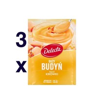 DELECTA Budyn Family Size Pudding KROWKA Milk fudge flavor 3pc- FREE SHI... - £7.13 GBP