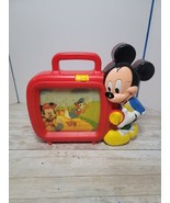 VTG Mickey Mouse Musical TV Moving Rolling Screen Baby Toddler Toy Disne... - €30,39 EUR