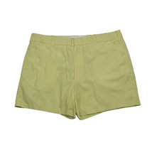 VIP Shorts Womens 38 Yellow Plain Flat Front High Waist Slash Pocket Chino - £14.40 GBP