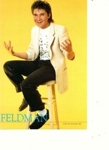 Corey Feldman teen magazine pinup clipping bar stool black pants Japan - £3.90 GBP