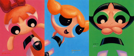 Powerpuff Girls 3 Art Print Set Blossom Bubbles &amp; Buttercup SIGNED Joe P... - $49.49