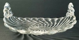 Vintage Swirl Pattern Clear Glass Mint Dish 6&quot; x 5&quot; - £10.29 GBP