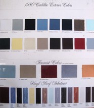 1980 Cadillac Color Paint Chip Brochure, Eldorado Biarritz Brougham Sevi... - $14.85