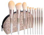 Makeup Brushes 10 Pcs Premium Synthetic Bristles Makeup Kit,Kabuki Found... - $22.78