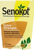 Senokot Extra Strength Natural Vegetable Laxative Tablets 17.2 mg 12 Ct ... - $7.80