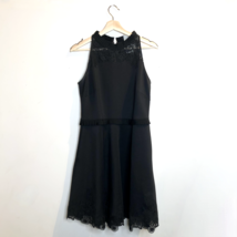 3 / L - Ted Baker Black Back Zip Sleeveless Stretch Silky Zaffron Dress ... - £55.95 GBP