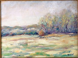 Dewey Bradford (1896-1985) Austin Texas Landscape c1920&#39;s Oil on Canvas ... - $514.55