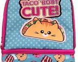 TACO &#39;BOUT CUTE! ~ Meowgical Insulated Lunch Bag ~ 2 Compartments ~ Zip ... - £17.64 GBP