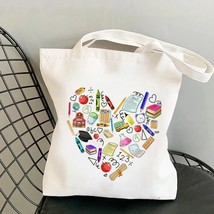 Supplies School Teacher Student Kawaii Heart Printed Tote Bag women Harajuku sho - £118.05 GBP