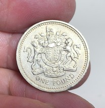 1983 One Pound coin error upside down rim Queen Elizabeth II rare - €16,48 EUR