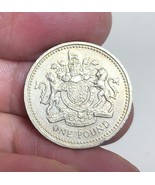 1983 One Pound coin error upside down rim Queen Elizabeth II rare - €16,55 EUR