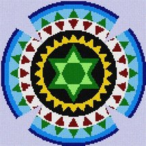 Pepita needlepoint kit: Yarmulka Gears, 7&quot; x 7&quot; - £37.39 GBP+