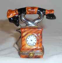 Limoges France PPA Hand Painted Old Fashion Telephone Trinket Box Ltd Ed... - £94.10 GBP