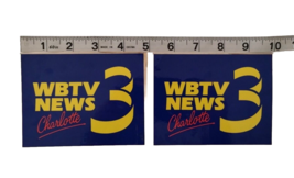 WBTV 3 News Sticker Decal Vintage Logo 1980s Memorabilia NC 5&quot; X 3 3/4 &quot;... - $25.73