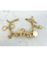 Womens Vintage Estate 14k Gold Police Dog Charm Bracelet 31.6g  E4042 - £2,967.60 GBP