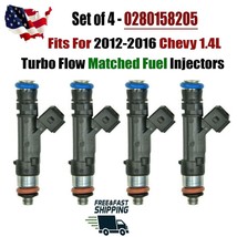 Fits For 2012-2016 Chevy 1.4L 0280158205 Turbo Flow Matched Fuel Injectors - £27.82 GBP