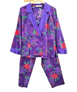 Vintage Victoria’s Secret Gold Label Floral Satin Pajama Sleepwear Set S... - $1,047.47 MXN