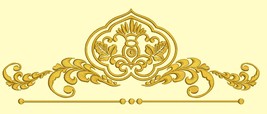 Golden Pattern Machine Embroidery Design - $3.75