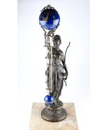 *Beautiful Ansonia Cut 8 Day Movement Brass Huntress Lady Mystery Swingi... - $800.00