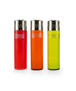 3x Clipper Solid Colors Lighters - Removable Flint - Assorted Colors - £8.19 GBP