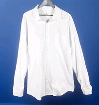 Mutual Weave White Long Sleeve Button Up  Shirt Xl - $15.90