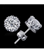 Truly Gorgeous NEW Royal Crown Stud Earrings Set In Sterling Silver~W/Gi... - £8.07 GBP