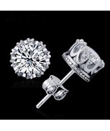 Truly Gorgeous NEW Royal Crown Stud Earrings Set In Sterling Silver~W/Gi... - $13.74 CAD