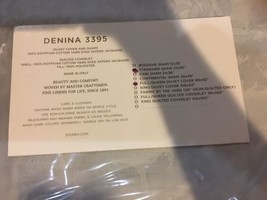 Sferra "Denina 3395" 3PC F/QUEEN Duvet /2PC S/SHAMS Ice Bnip $1295. - $494.65