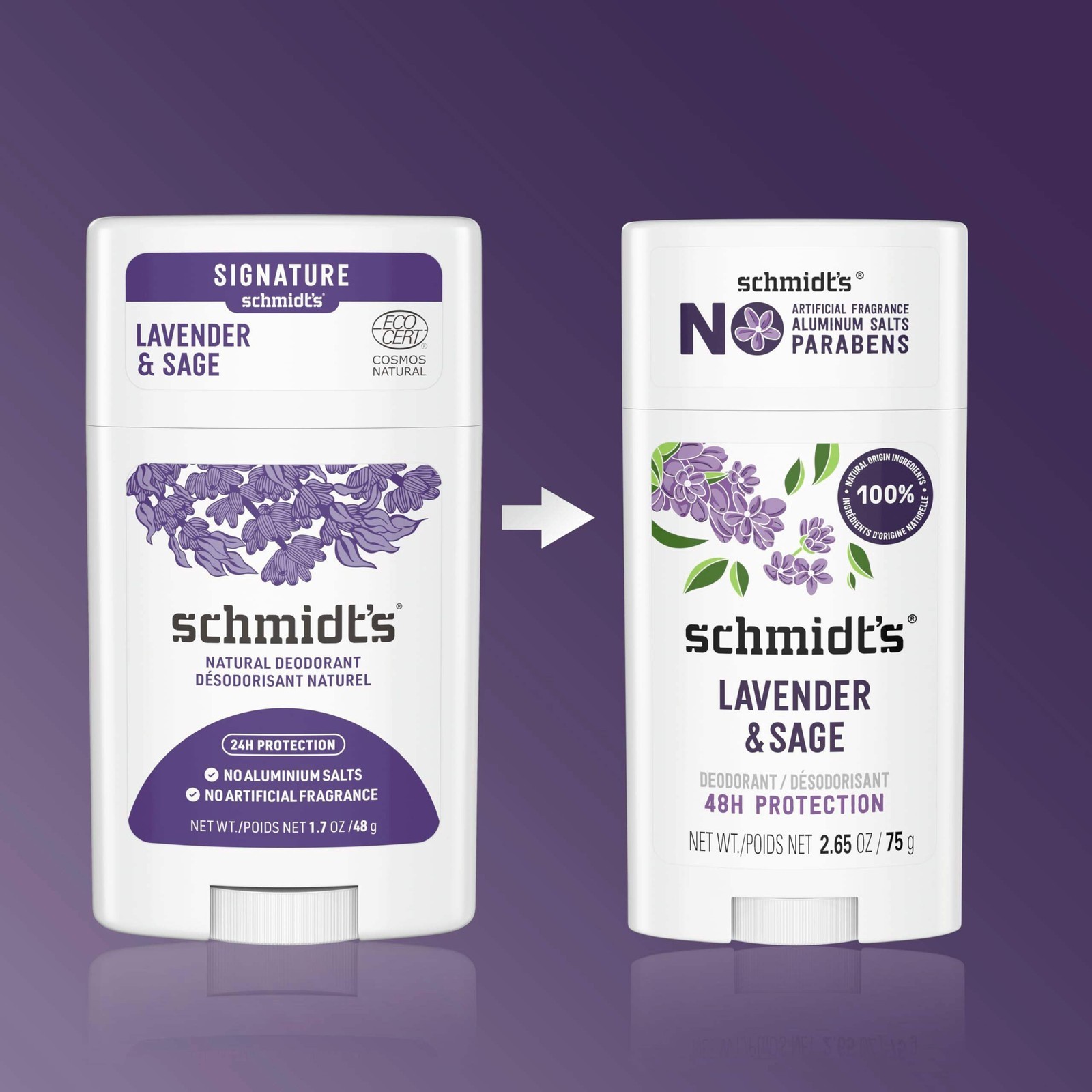 2x Schmidt's Aluminum-Free Vegan Deodorant Lavender & Sage with 24 Hour Odor Pro Item image 4