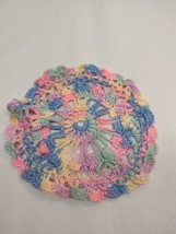 Hand Sewn Crochet 5.5&quot; Doily Cotton Floral Country Living - $10.88