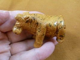 Y-COW-712) tan Jasper Jersey COW dairy gemstone figurine CARVING stone l... - £13.75 GBP