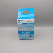 L&#39;eggs Everyday Control Top Silky Sheer Q Suntan  Sheer Toe Pantyhose Vi... - $9.89