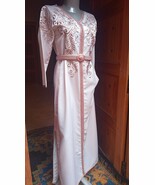 New luxury Moroccan long wedding dress kaftan, Traditional Beaded Africa... - $410.22 CAD
