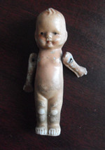 Vintage 1930s Bisque Baby Boy Doll 3&quot; Tall - £14.28 GBP