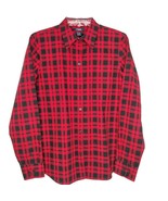 Chaps Womens Shirt Size Medium Long Sleeve Button Up Collared Red Plaid - £11.78 GBP