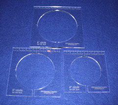3 Piece Inside Circle Set w/Rulers  1/4&quot; Thick -  Long Arm- For 1/4&quot; Foot - £36.23 GBP