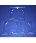 3 Piece Inside Circle Set w/Rulers  1/4&quot; Thick -  Long Arm- For 1/4&quot; Foot - $46.27