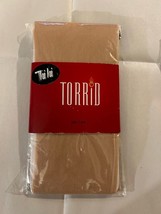 Torrid Plus Size Sheer Back Seam Cuban Heel Thigh High Nude Pantyhose 3x 4x - $19.79