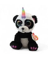 TY Beanie Boos Paris Panda Plush Unicorn Horn Birthday March 12 Sparkly ... - $27.23 CAD
