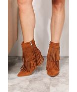 Legend Women&#39;s Tassel Wedge Heel Ankle Booties - $57.21