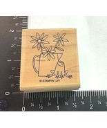 Rubber Stamp Sketch Frog with Flowers in a Water Pitcher Stampin Up Unus... - $4.45 CAD
