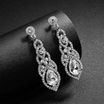 Miallo Fashion Long Bridal Dangle Earrings for Women Wedding Baroque Water Drop  - $8.33