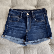 American Eagle Denim Jean Shorts Cuffed Hi Rise 6 - $19.44