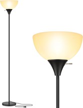 Floor Lamp, Led Standing Lamps With White Plastic Shade,, Bulb Not Included - $824.80 MXN