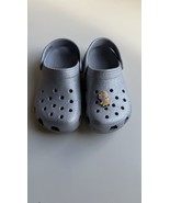 Crocs Silver Clogs with Character Charm, Size J2 - €21,23 EUR