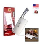 7 Inch Kitchen Cleaver Knife Chopper Butcher Stainless Steel for Home Re... - £11.67 GBP