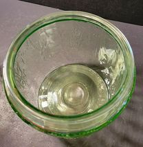 VASELINE GLASS BISCUIT JAR WITH BALLERINA PATTERN (NO LID) image 3