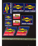 Lot of 10 Auto Racing Vintage Vinyl Racing Decals SUNOCO Fuel 4, 5, 6 in... - $66.76