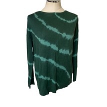 J. Jill Kale Green Tie-Dye Striped Boat-Neck Pullover Sweater Size XS - $27.83